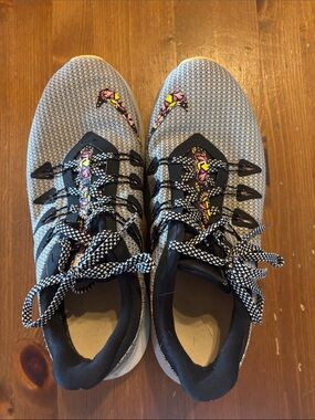 Cute Nikes with floral accents